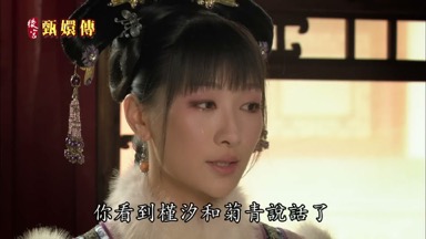 對了你看到槿汐和菊青說話了